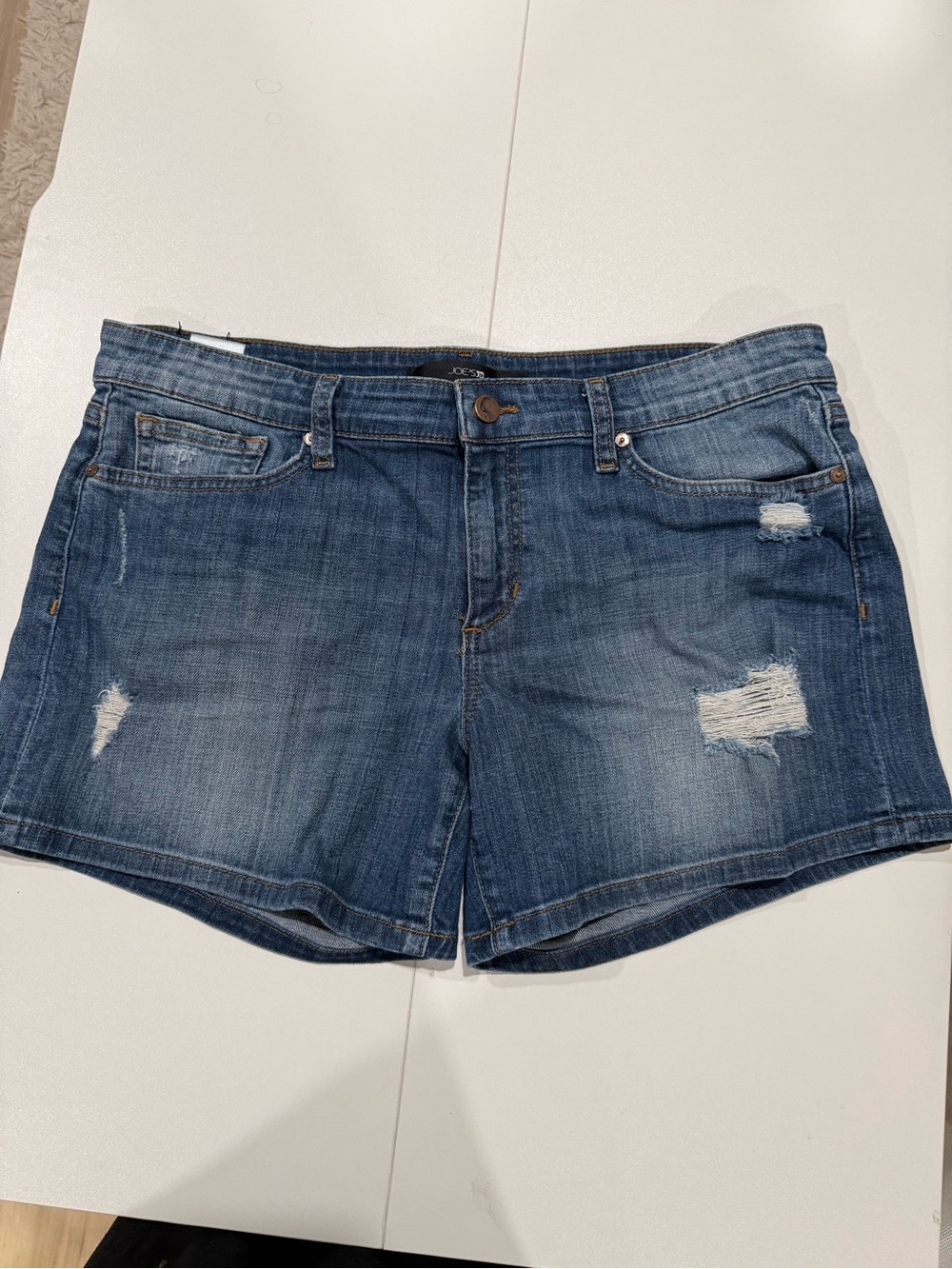Joe's Jeans Distressed Blue Denim Shorts
